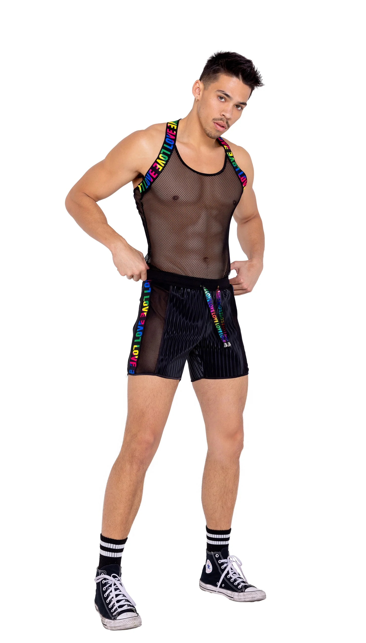6149 - Mens Pride Fishnet Tank Top - Image 3
